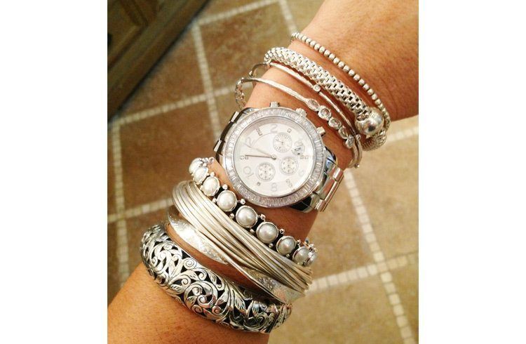 How to Wear Silver Bangle Bracelets | Silver bangle bracelets .