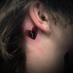 70+ Best Behind The Ear Tattoos For Women | Broken heart tattoo .