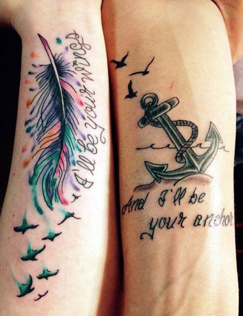 Brother Sister Tattoos - Best Sister Tattoos: Cute Matching Sister .