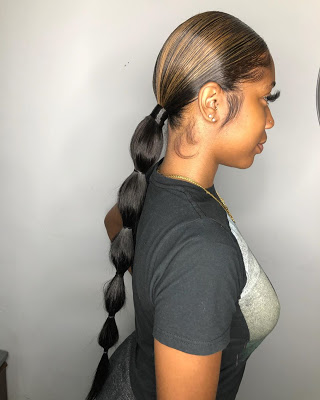 31 Bubble Ponytail Hairstyles With Weave To Wear This Year #Bubble .