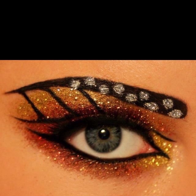 monarch butterfly eyes | Butterfly makeup, Butterfly halloween .