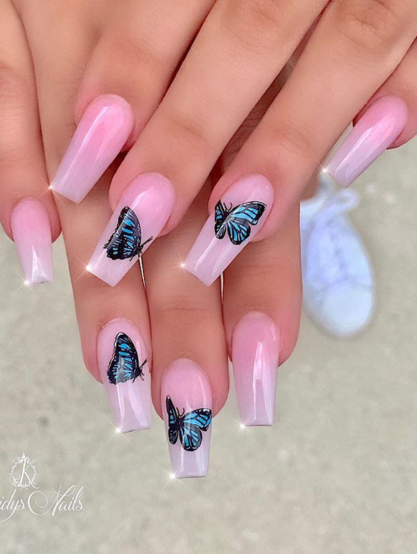 50 Pretty Butterfly Nail Art Designs You Will Love | Xuzinuo | Page