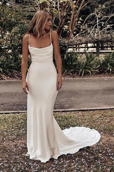 Chic Boho Wedding Dress 2020 Ruching Neckline – loveangeldre