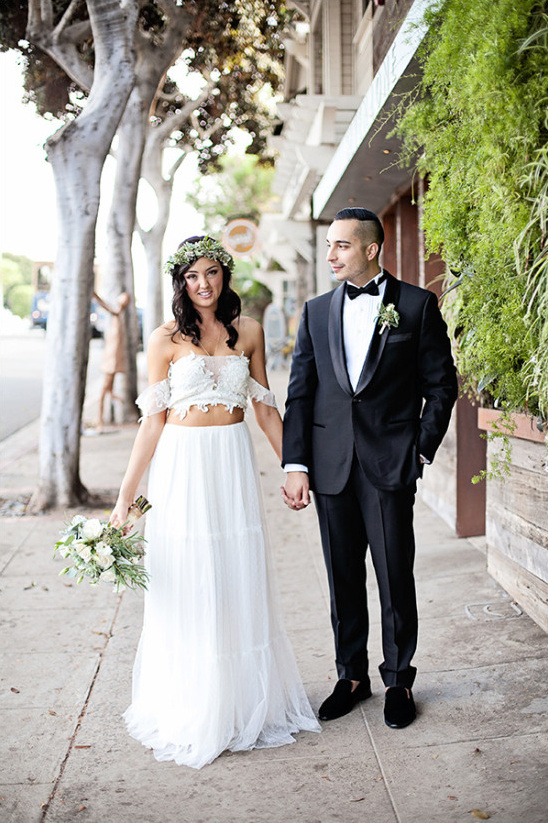 Green and White Chic Boho Weddi