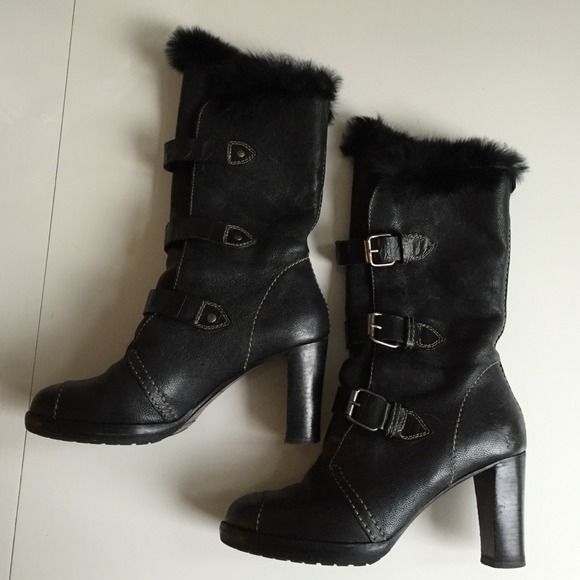 Henry Beguelin leather and fur boots - chic | Boots, Womens boots .