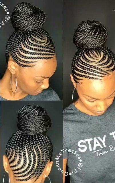 Tresse | Cornrow hairstyles, Big cornrows hairstyles, Braided .