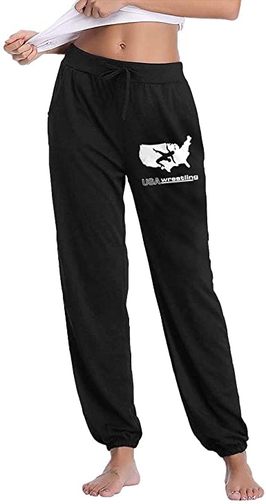 Mecoolid USA Wrestling Logo Womens Autumn Winter Long Trousers .