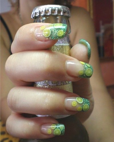 Pin by Margaret Antill on Nail Art | Fruit nail art, Green nail .