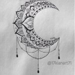 B&W Moon Mandala Design #art #creative #drawing #mandala #moon .