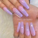 60 Cute Coffin Nails Colors Designs - NailiDeasTrends | Purple .