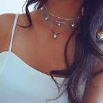 Amazon.com: Fdesigner Star Opal Choker Necklace Silver Layered .