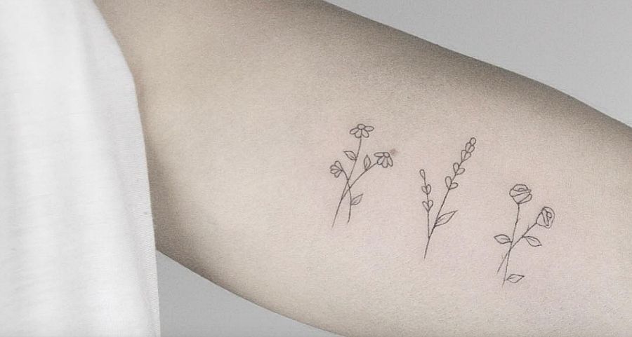 These strangely delicate tiny floral tattoos have the cleanest .