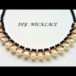 How to make a beaded necklace in less than 10 min. Tutorial for .