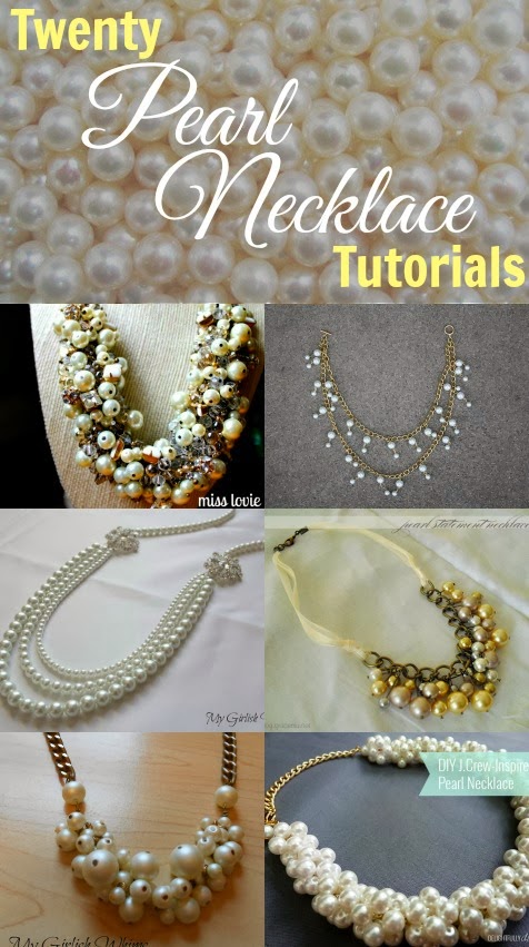 Twenty Pearl Necklace Tutorials - My Girlish Whi