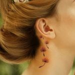 70 Pretty Behind the Ear Tattoos - For Creative Juice | Dandelion .