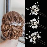 Amazon.com : Sppry Wedding Hair Pins (3 Pcs) - Elegant Pearl .