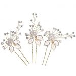 Amazon.com : Sppry Wedding Hair Pins (3 Pcs) - Elegant Pearl Leaf .