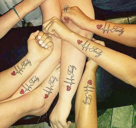 Matching family tattoos | www.otziapp.com | Family tattoos, Bff .