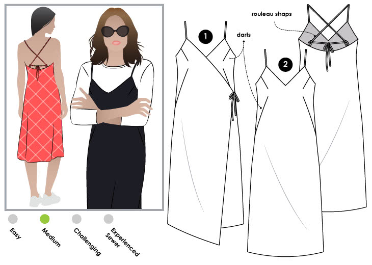 Juno Slip Dress Sewing Pattern – Dress Sewing Patterns – Style A