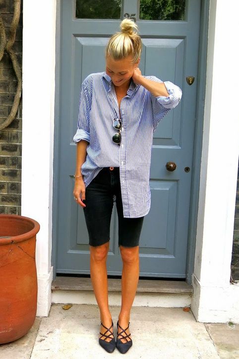 13 Ways to Wear Long Shorts and Still Look Stylish | Short outfits .