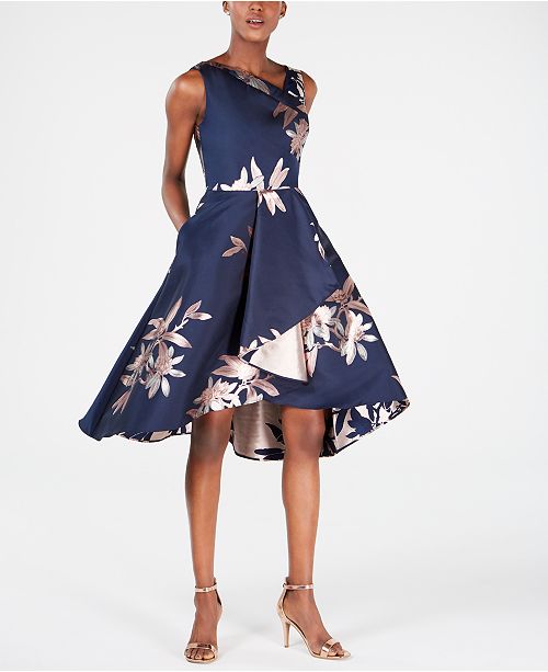 Adrianna Papell Petite Jacquard Fit & Flare Dress & Reviews .