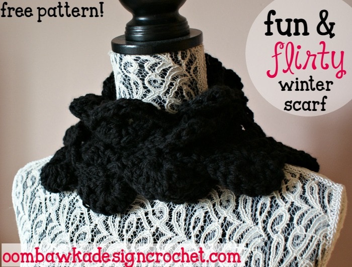 Fun and Flirty Winter Scarf Pattern • Oombawka Design Croch