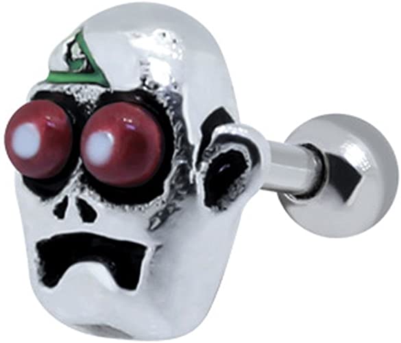 Amazon.com: BodyJewelleryShop Freaky Skull Ear Piercing Stud .