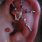 Ear project for an ear without a prominent rim. Piercing by Noah .