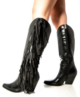 Wesley Fringe Boots- Bla