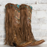 Women's Honey Crystal Pattern Fringe Boot - C2910 | Boots, Cowgirl .