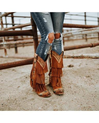 Women's Wind Walker Fringe Boots – Skip's Western Outfitte