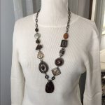 Funky long beaded necklace. | Long beaded necklace, Necklace .