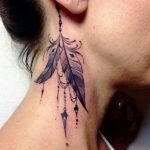 Pin by Ashimare Onigah on ink | Neck tattoo, Feather tattoos, Tatto