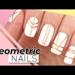 GEOMETRIC NAIL ART | Easy STRIPING TAPE NAILS for Beginners .