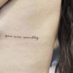 You Are Worthy | Small words tattoo, Word tattoos, Symbolic tatto