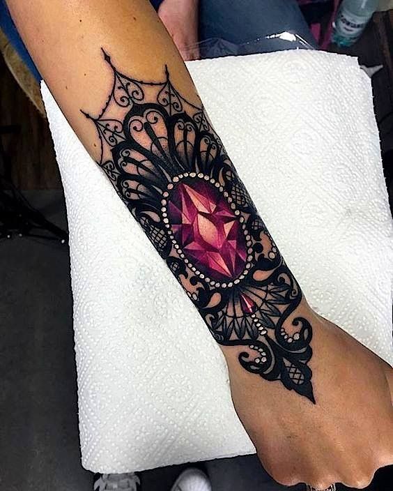 UK tattoo ideas. Gem stone ideas, lace tattoos, pearl tattoos .