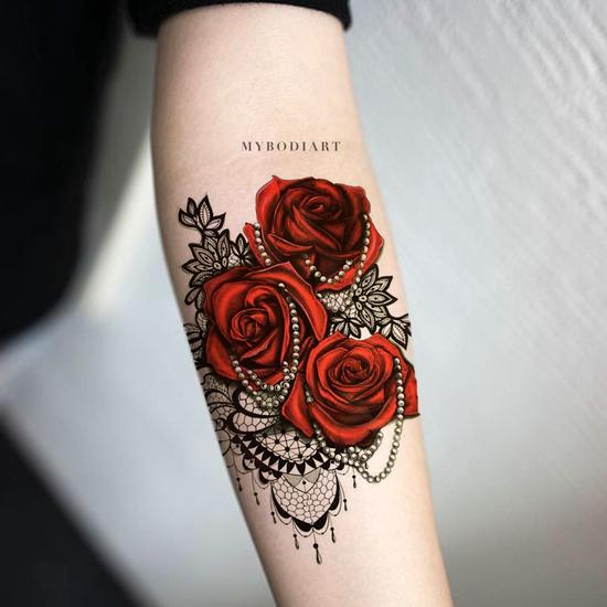 30 of the Most Realistic Lace Tattoo Ideas – MyBodiA