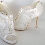Lace Wedding Shoes with Pearl and Crystal Accent Lace Bridal | Et