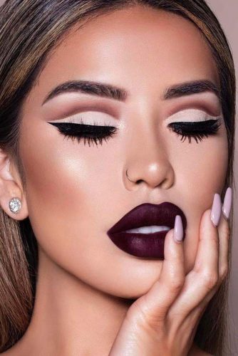 burgundy-lipstick-matte-makeup-ideas-to-try-this-s - Hairs.Lond