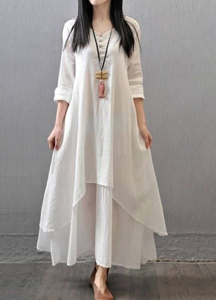 Most Popular white dress winter casual Ideas in 2020 | Linen maxi .