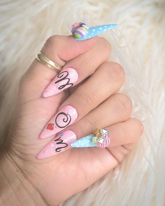 30 Adorable Mother's Day Nail Art Designs – Page 22 – Tiger Fe