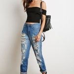 Black off shoulder tops | HOWTOWEAR Fashion | Crop top outfits .