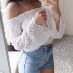 White Off Shoulder Crop Top | Fashion, Summer outfits, Outfi