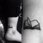 48 Inspiring Book Tattoo Ideas for Girls | Small book tattoo .