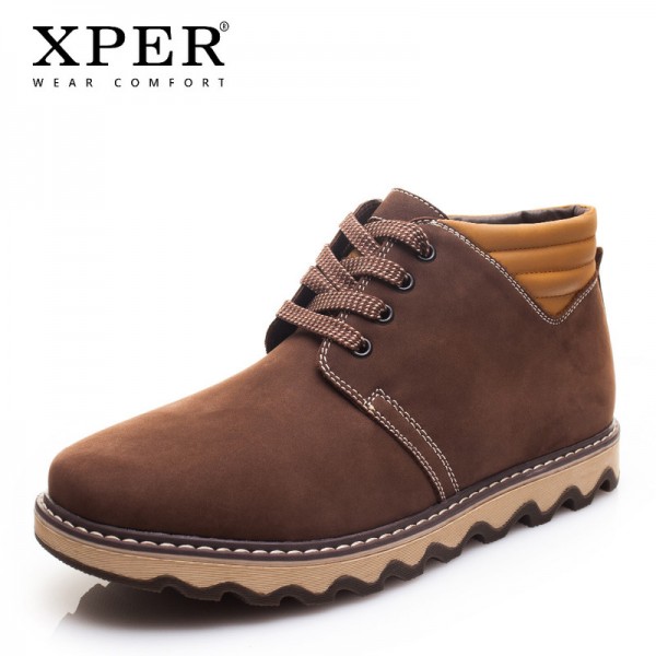 Buy New Genuine Leather Men Boots Fashion Warm Short Plush Men .