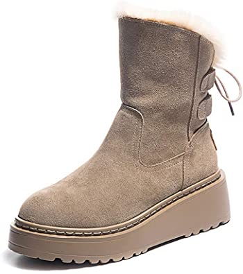 Amazon.com | Winter Long Plush Ankle Boots for Women Rabbit Hair .