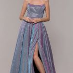 Long Strapless Iridescent Ballgown Style Prom Dress | Prom dresses .