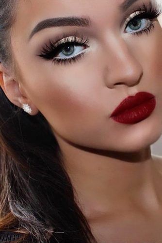 Dark Red Lipstick Makeup Ideas picture 3 | Red lipstick makeup .