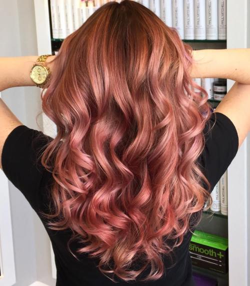 20 Brilliant Rose Gold Hair Color Ideas for 20