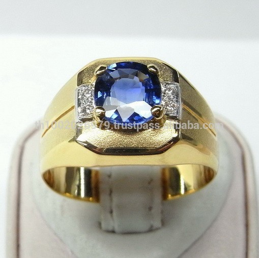 Blue Sapphire And Diamond Ring Smart Design - Buy Mens Blue Star .